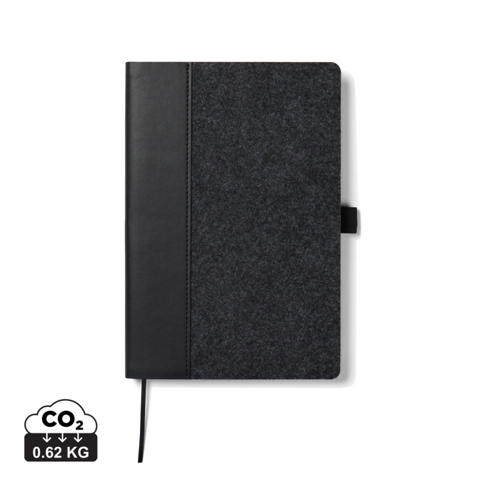 Logo trade promotional gift photo of: VINGA Albon GRS recycled felt notebook