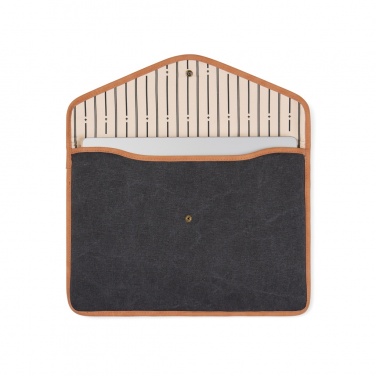 Logo trade promotional merchandise photo of: VINGA Bosler GRS recycled canvas 14" laptop sleeve