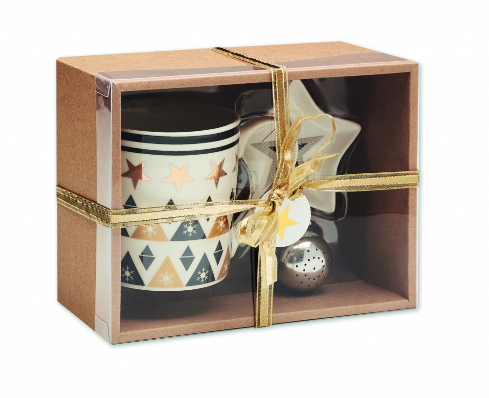 Logo trade promotional merchandise picture of: Mug mini plate filter in box