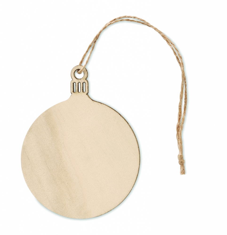 Logotrade business gift image of: Wooden Tree bauble hanger