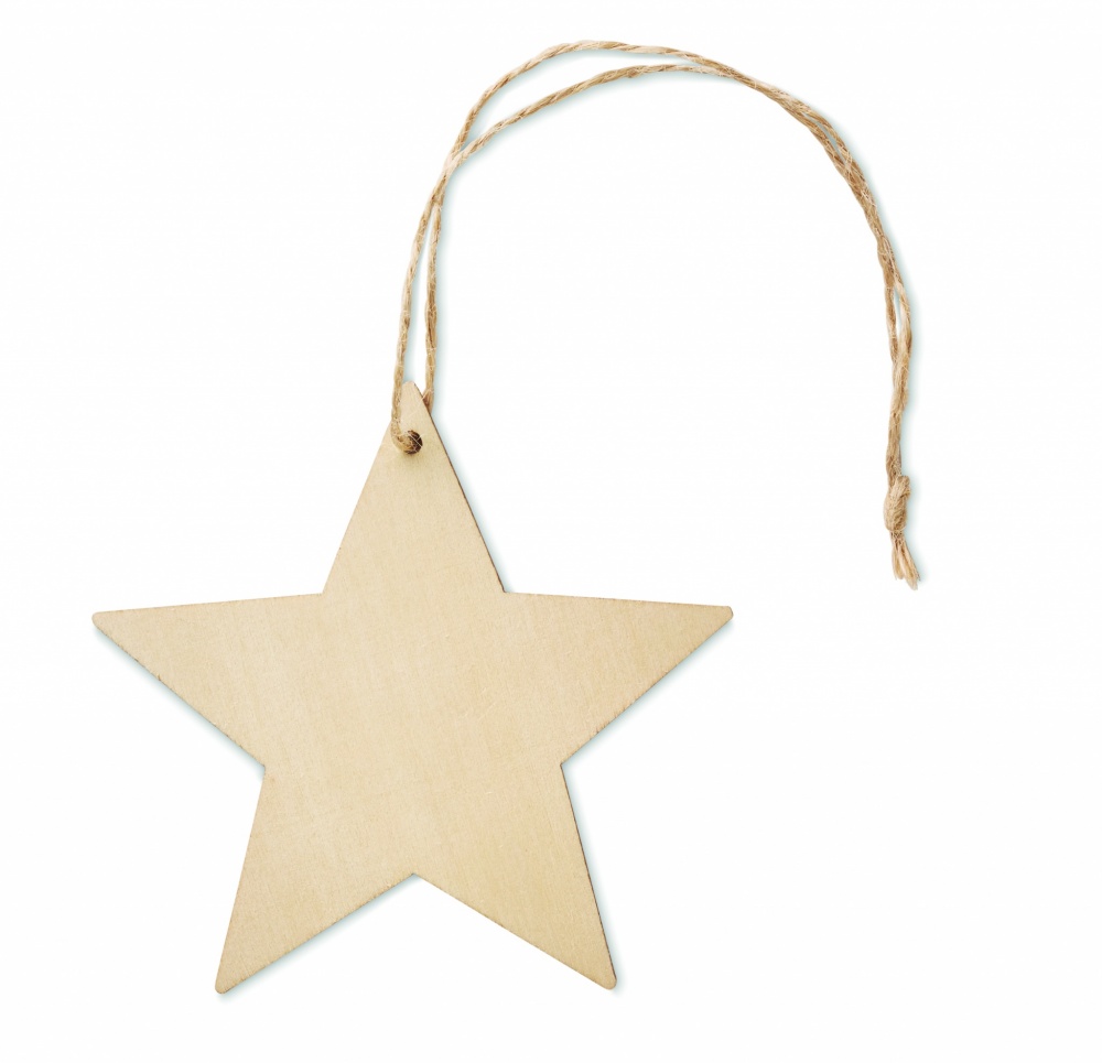 Logotrade corporate gift picture of: Wooden star shaped hanger