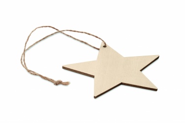 Logo trade promotional product photo of: Wooden star shaped hanger