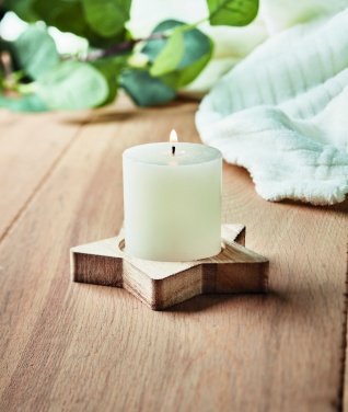 Logo trade business gift photo of: Candle on star wooden base