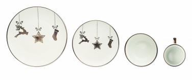 Logo trade promotional merchandise picture of: 4 piece ceramic place setting