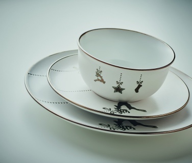 Logo trade promotional items image of: 4 piece ceramic place setting