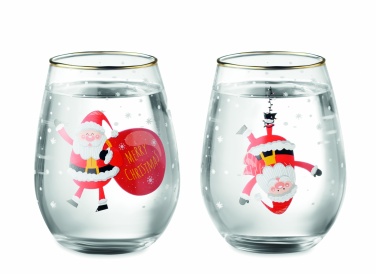 Logo trade corporate gifts picture of: Set of 2 Christmas glasses