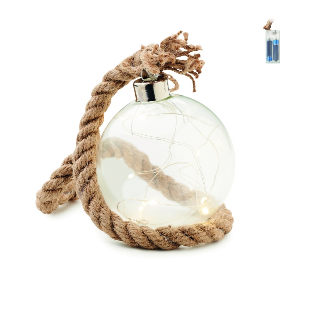 Logo trade promotional gift photo of: Glass bauble LED light