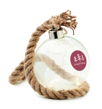 Logo trade promotional gift photo of: Glass bauble LED light