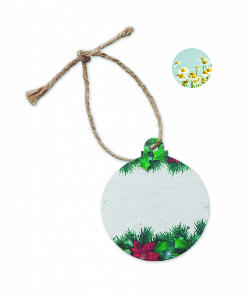 Logo trade promotional gifts picture of: Seed paper Xmas ornament