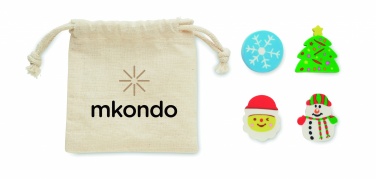 Logotrade promotional merchandise picture of: Set of 4 Christmas erasers