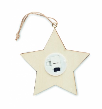 Logo trade promotional merchandise picture of: MDF star with light