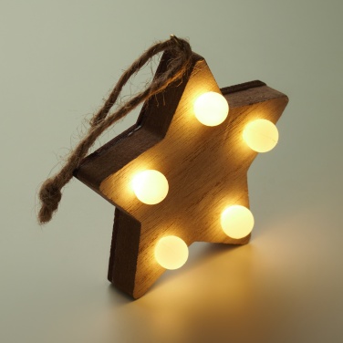 Logotrade business gifts photo of: Wooden weed star with lights
