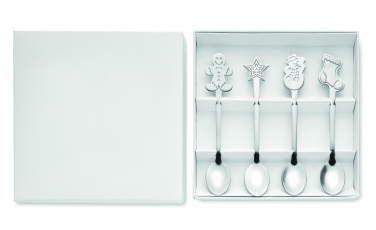 Logotrade corporate gift image of: Set of 4 Christmas tea spoon