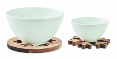 Logo trade promotional giveaways image of: Acacia wooden pot holders set