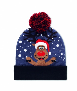 Logo trade corporate gifts image of: Christmas knitted beanie LED