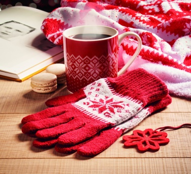 Logo trade promotional item photo of: Winter gift mug and gloves set
