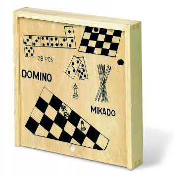 Logotrade promotional item image of: 4 games in wooden box