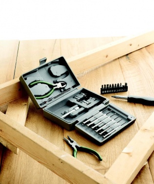 Logo trade advertising products image of: Foldable 25 piece tool set