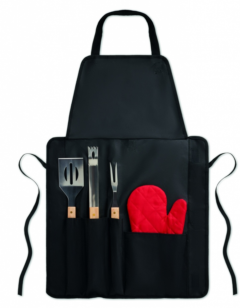 Logo trade promotional gifts image of: BBQ apron with BBQ tools