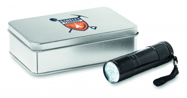Logotrade promotional merchandise image of: LED torch in tin box