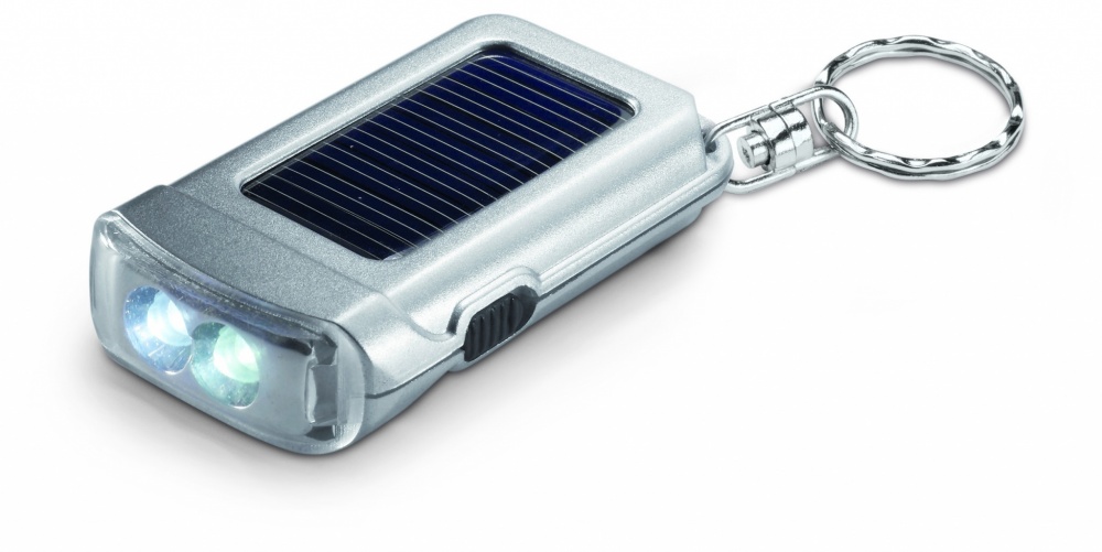Logo trade corporate gift photo of: Solar powered torch key ring Vaasa