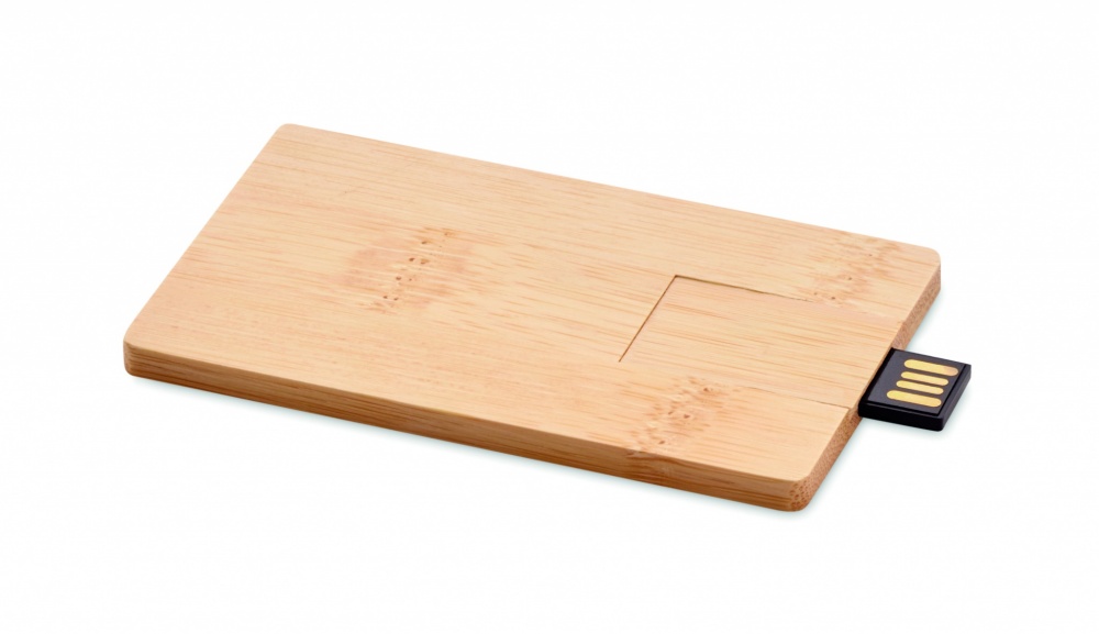 Logo trade business gifts image of: 16GB bamboo casing USB