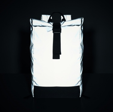 Logo trade promotional giveaway photo of: Reflective Rolltop backpack