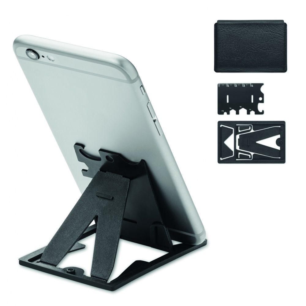 Logotrade advertising product image of: Multi-tool pocket phone stand