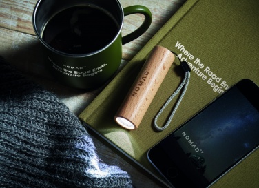 Logo trade promotional items picture of: Beech wood rechargeable torch