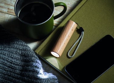 Logotrade promotional gift image of: Beech wood rechargeable torch