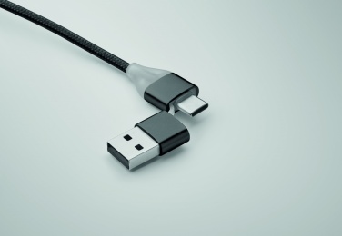 Logo trade advertising products image of: 4 in 1 charging cable type C