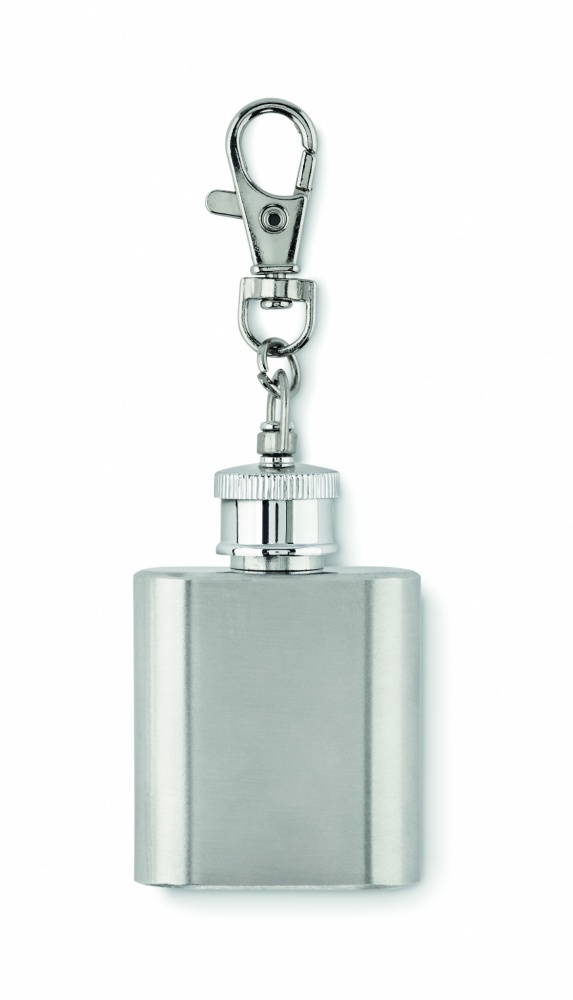 Logo trade promotional merchandise picture of: Hipflask key ring Joensuu