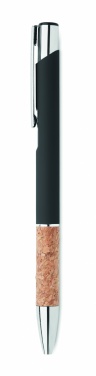 Logo trade advertising product photo of: Ballpoint pen made of aluminum with a cork grip
