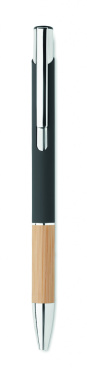 Logotrade promotional merchandise picture of: Ballpoint pen made of aluminum with a bamboo grip