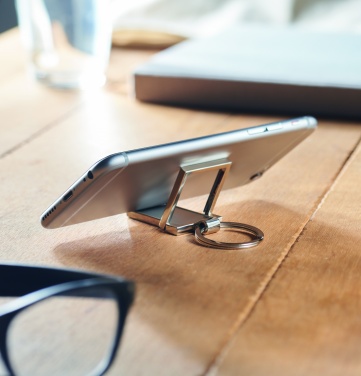 Logotrade promotional gift picture of: Metal key ring phone stand Seinajoki