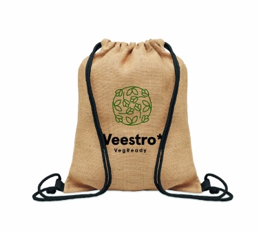 Logo trade promotional giveaway photo of: Jute drawstring bag