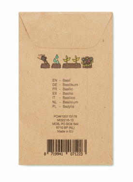 Logo trade promotional items picture of: Basil seeds in craft envelope
