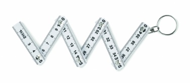 Logo trade business gifts image of: Carpenters ruler key ring 50cm Kotka