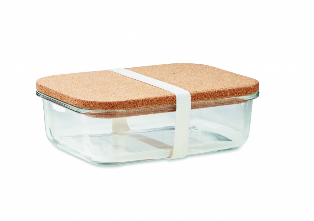 Logo trade promotional gifts image of: Glass lunch box with cork lid