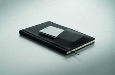 Logo trade business gift photo of: A5 notebook PU front pocket