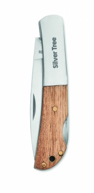 Logotrade promotional item picture of: Foldable knife in acacia wood