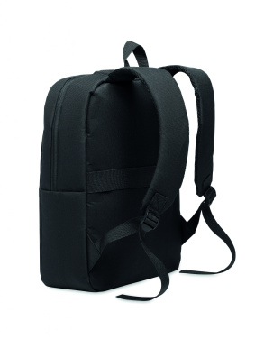 Logo trade promotional items image of: Slim 15 inch laptop backpack made of 600D RPET polyester with a 210D lining and customizable printing