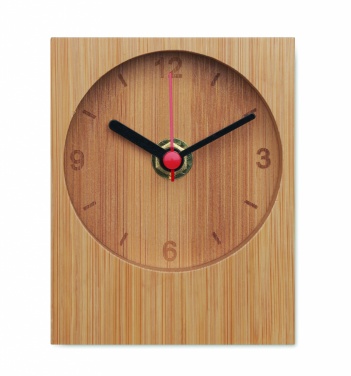 Logotrade promotional item image of: Bamboo table clock