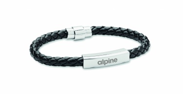 Logo trade promotional giveaway photo of: Braided faux leather bracelet