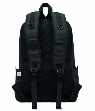 Logotrade promotional gift image of: A 15-inch laptop backpack made of recycled pre-consumer cotton with customizable printing