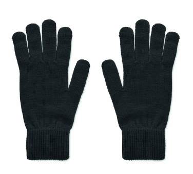 Logo trade promotional items image of: Knitted gloves in RPET