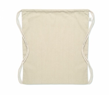 Logo trade promotional item photo of: Recycled cotton drawstring bag