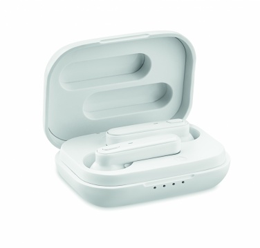 Logotrade promotional giveaway image of: TWS earbuds with charging base
