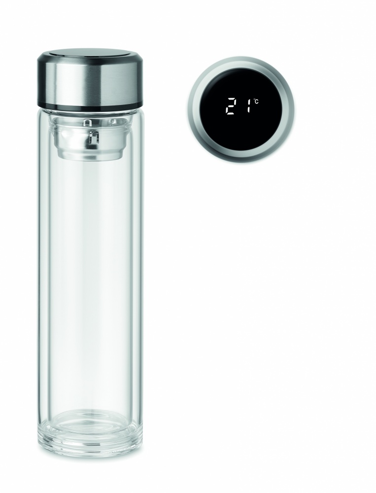Logotrade promotional gift image of: Bottle with touch thermometer