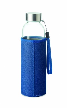 Logotrade advertising product picture of: Glass bottle in pouch 500 ml